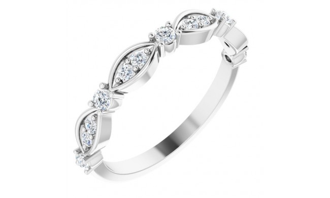 14K White 1/3 CTW Diamond Anniversary Band