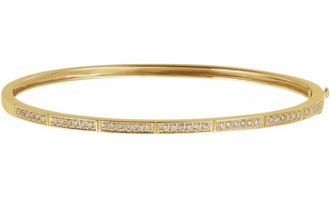 14K Yellow 1/3 CTW Diamond Bangle Bracelet