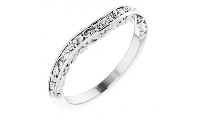 14K White Band