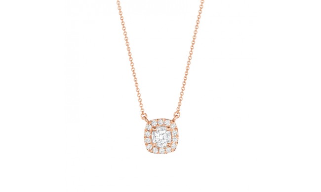 Henri Daussi 18k Rose Gold Diamond Pendant