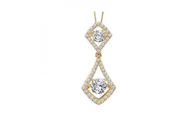 Gems One 14KT Yellow Gold & Diamond Rhythm Of Love Neckwear Pendant  - 3/4 ctw