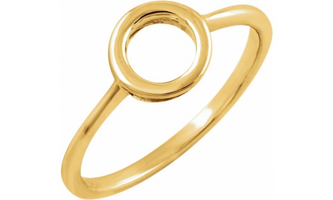 14K Yellow 8 mm Circle Ring