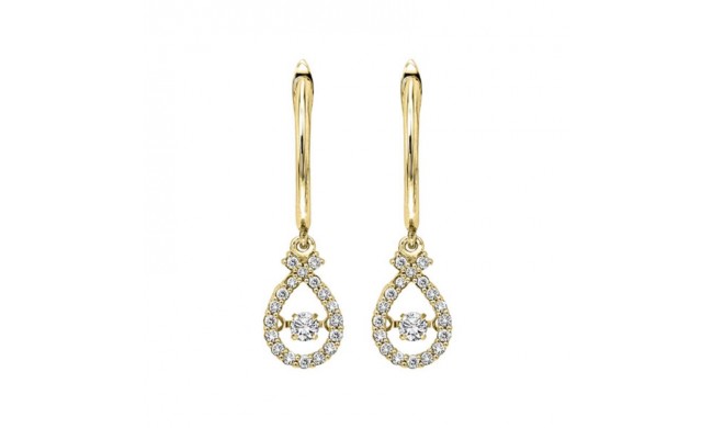 Gems One 14KT Yellow Gold & Diamond Rhythm Of Love Fashion Earrings  - 1/2 ctw