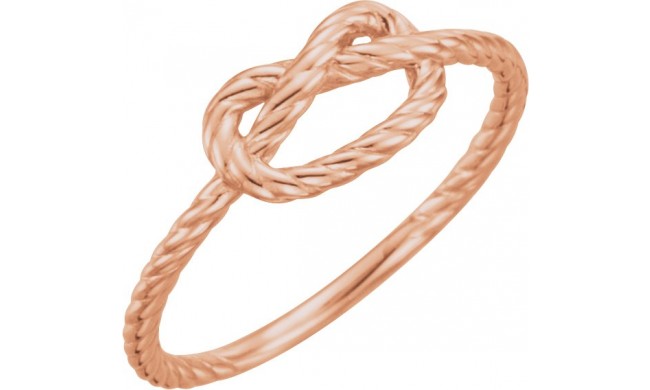 14K Rose Rope Knot Ring