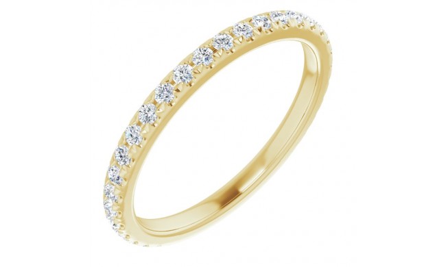 14K Yellow 3/8 CTW Diamond French-Set Anniversary Band