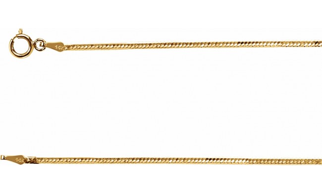 14K Yellow 1.5 mm Flexible Herringbone Chain 7 Chain