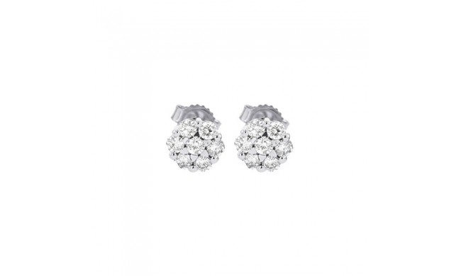 Gems One 14Kt White Gold Diamond (1/10 Ctw) Earring