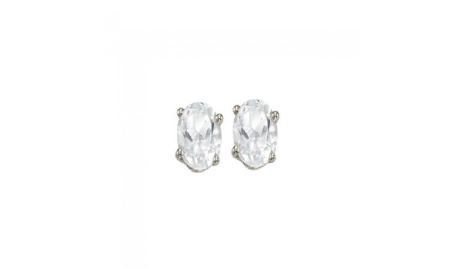 Gems One 14Kt White Gold White Topaz (1 Ctw) Earring