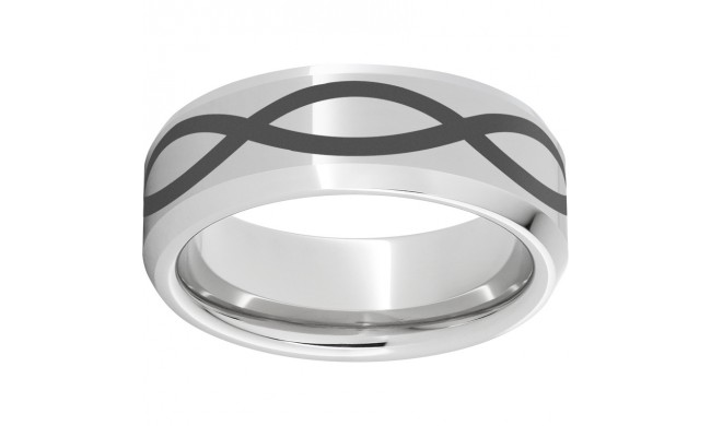 Serinium Beveled Edge Band with Infinity Laser Engraving