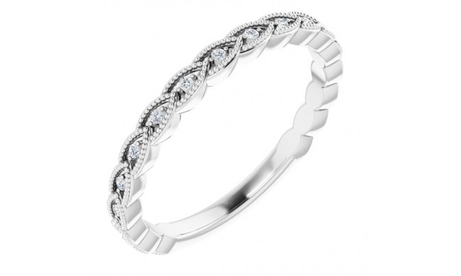 Platinum .08 CTW Diamond Anniversary Band