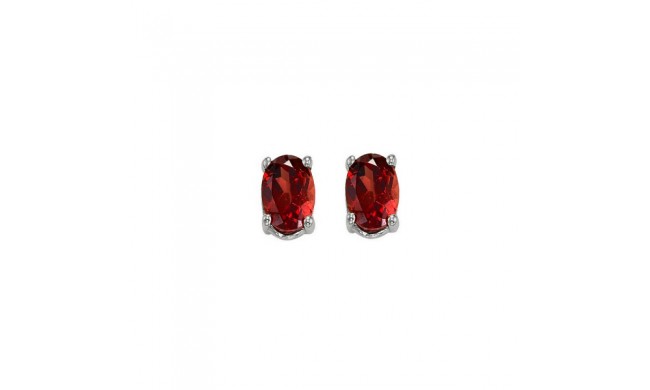 Gems One 14Kt White Gold Garnet (7/8 Ctw) Earring