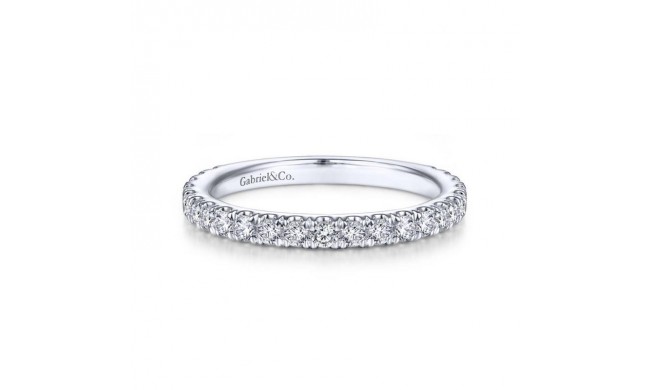 Gabriel & Co. 14k White Gold Contemporary Anniversary Wedding Band