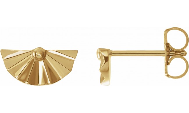 14K Yellow Geometric Earrings