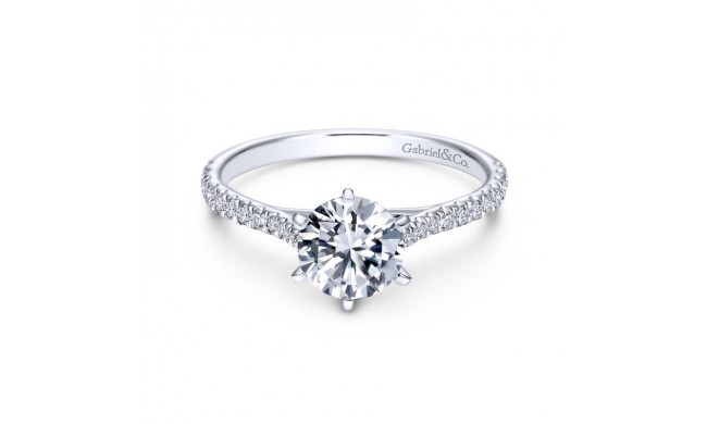 Gabriel & Co. 14k White Gold Contemporary Straight Engagement Ring