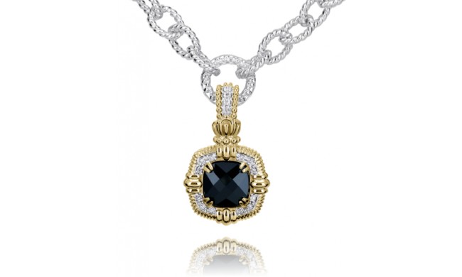 Vahan 14k Gold & Sterling Silver Black Onyx Pendant