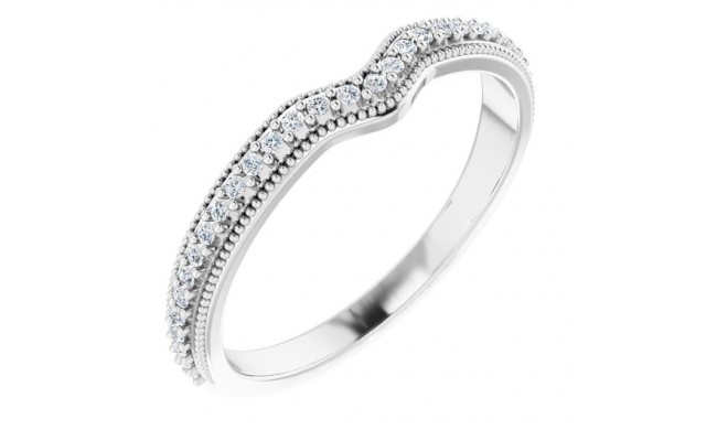 14K White 1/8 CTW Diamond Matching Band