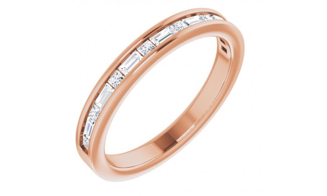 14K Rose 3/8 CTW Diamond Channel-Set Anniversary Band