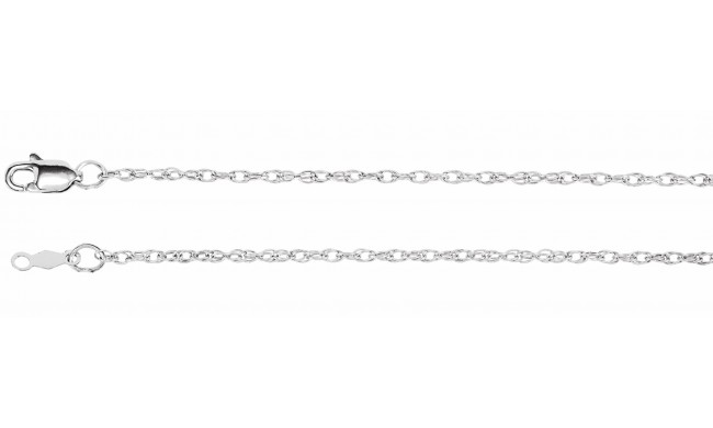 14K White 1.5 mm Rope 7 Chain
