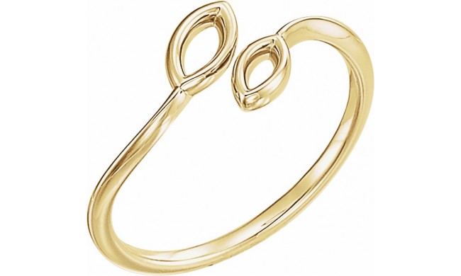14K Yellow Double Marquise Shape Ring