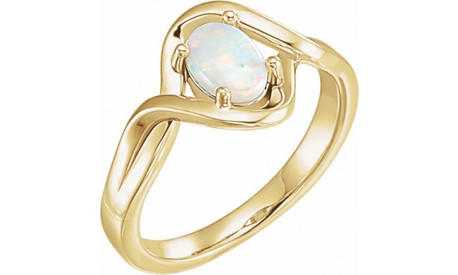 14K Yellow Opal Freeform Ring