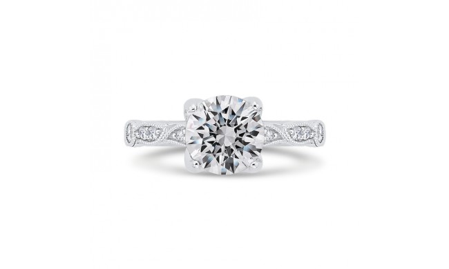 Shah Luxury 14K White Gold Diamond Engagement Ring (Semi-Mount)