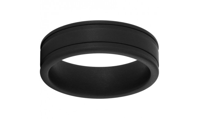 Black Diamond Ceramic Rounded Edge Band with Military Sandblast Finish