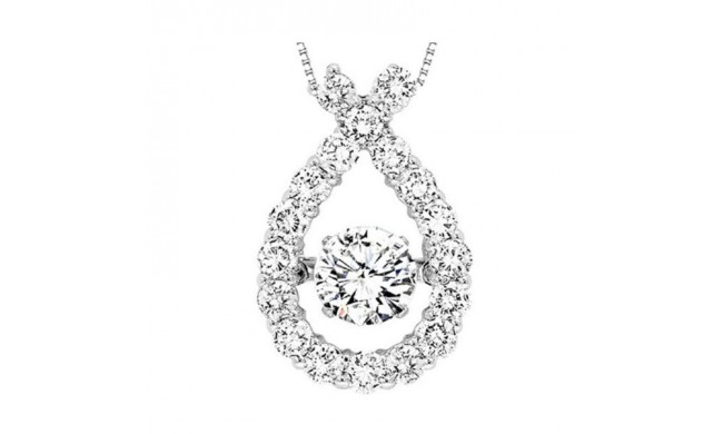 Gems One 14KT White Gold & Diamond Rhythm Of Love Neckwear Pendant  - 1-1/2 ctw