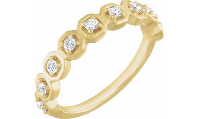 14K Yellow 1/4 CTW Diamond Anniversary Band