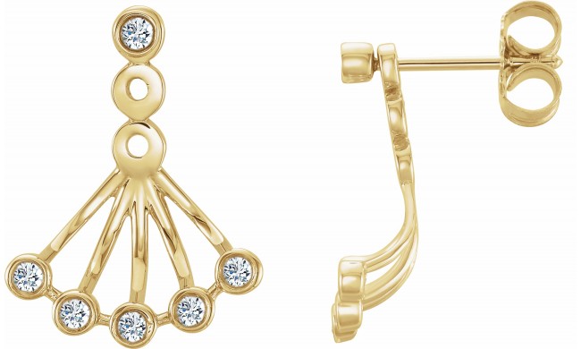 14K Yellow 1/6 CTW Diamond Earrings