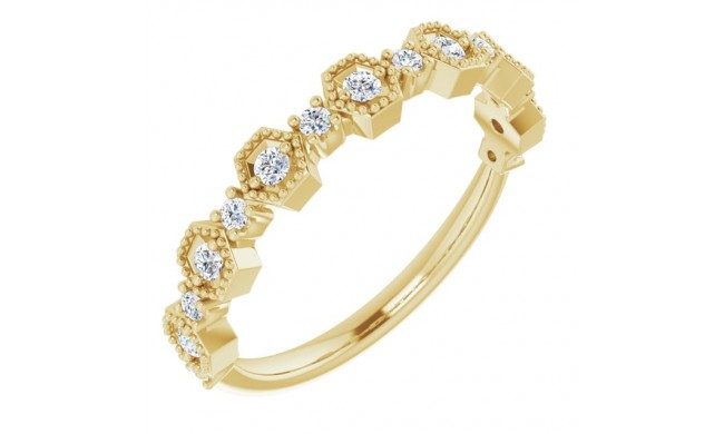 14K Yellow 1/4 CTW Diamond Anniversary Band