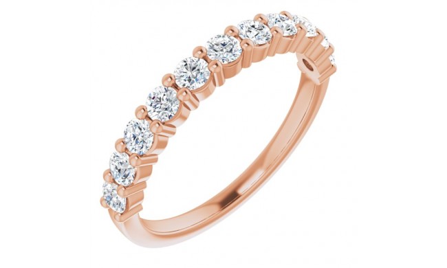 14K Rose 1/2 CTW Diamond Anniversary Band