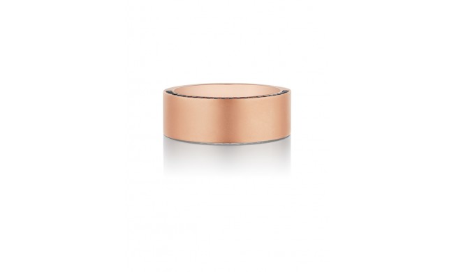 Henri Daussi 8mm Men's Wedding Band MB10-2 18k Gold Rose 0.40 Ctw.