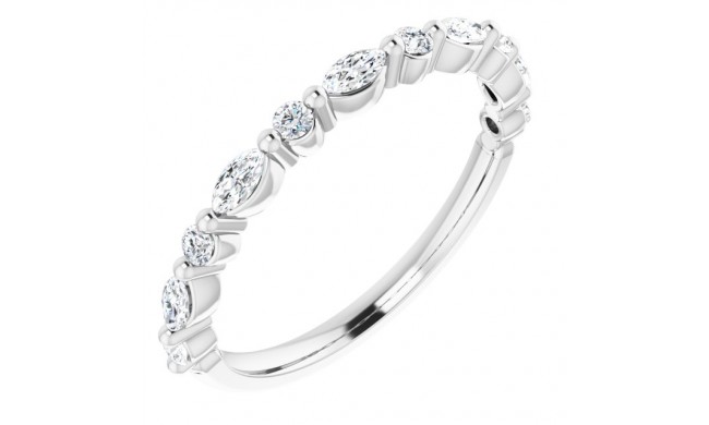 14K White 3/8 CTW Diamond Anniversary Band