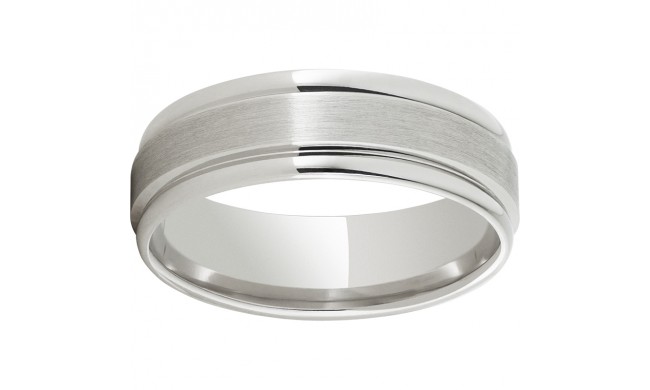 Modern Gold 6mm 14K White Gold Ring with Rounded Edges and Satin Finish