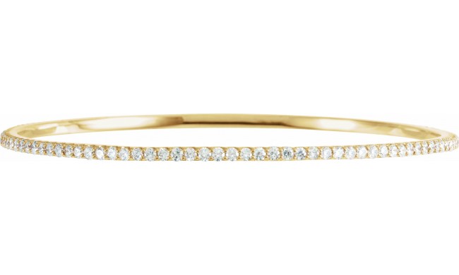 14K Yellow 3 CTW Diamond Stackable Bangle 8 Bracelet