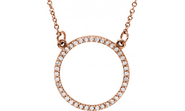 14K Rose 1/6 CTW Diamond 16 Necklace