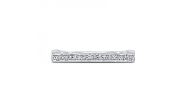 Shah Luxury 14K White Gold Round Diamond Half-Eternity Wedding Band