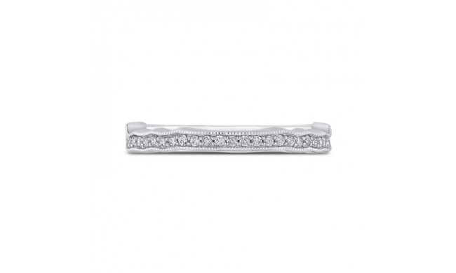 Shah Luxury 14K White Gold Round Diamond Half-Eternity Wedding Band