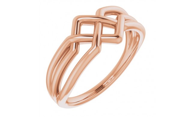 14K Rose Geometric Ring