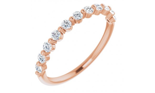 14K Rose 1/3 CTW Diamond Anniversary Band