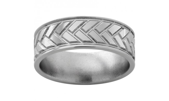 Titanium Band with Woven Design