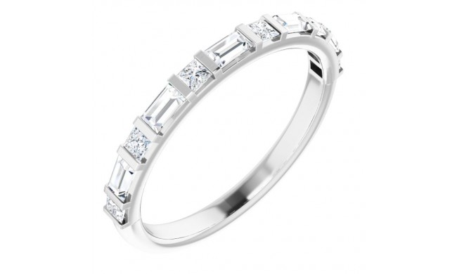 14K White 1/2 CTW Diamond Anniversary Band