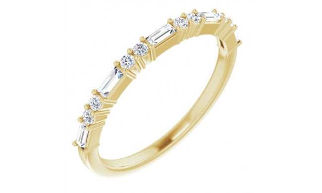 14K Yellow 1/4 CTW Diamond Anniversary Band