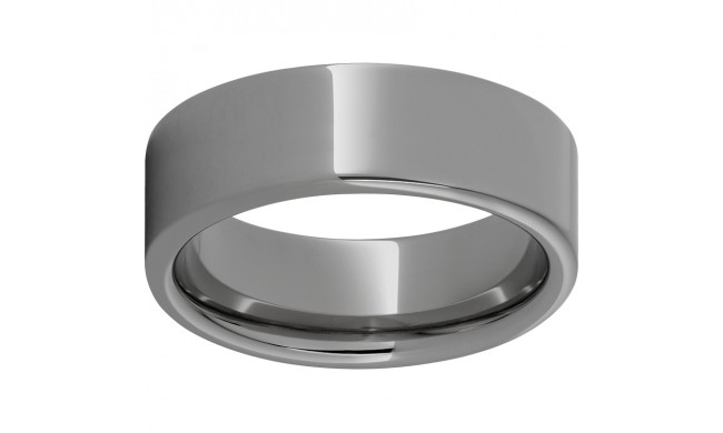 Rugged Tungsten  8mm Pipe Cut Polished Band