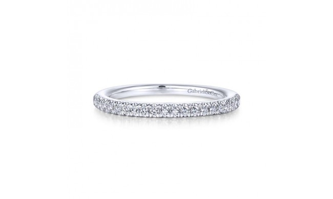 Gabriel & Co. 14k White Gold Contemporary Anniversary Wedding Band