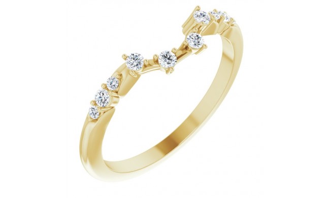 14K Yellow 1/6 CTW Diamond Matching Band