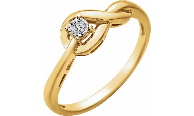 14K Yellow .04 CT Diamond Ring