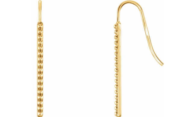 14K Yellow Beaded Earrings