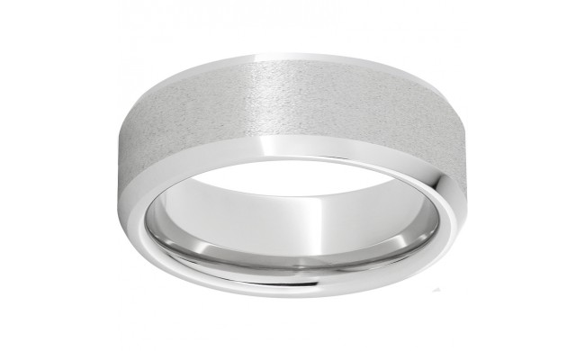 Serinium Beveled Edge Band with Stone Finish and Polished Edges
