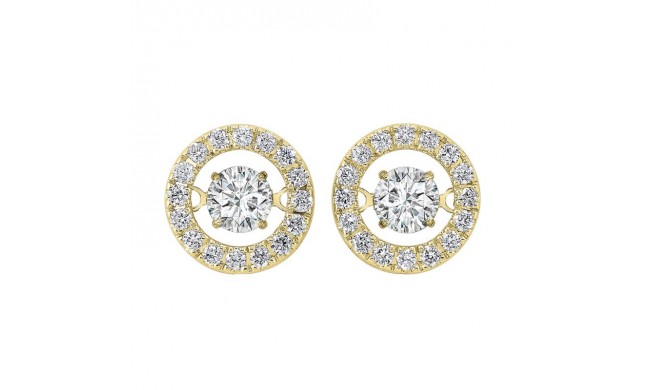 Gems One 14KT Yellow Gold & Diamond Rhythm Of Love Fashion Earrings   - 1 ctw